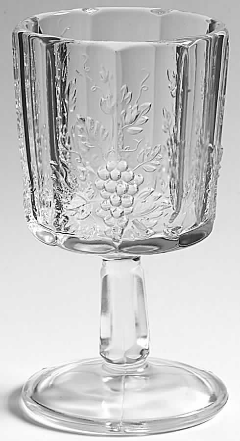 Paneled Grape Clear Water Goblet by Westmoreland-1