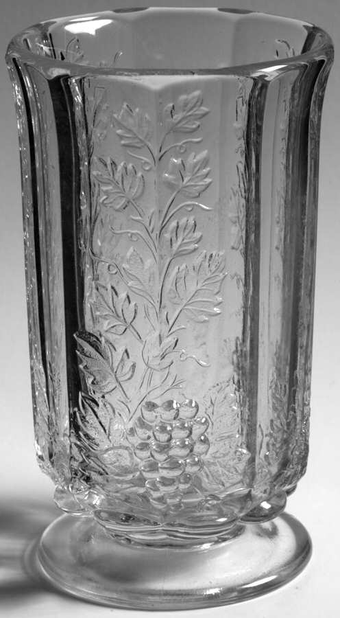 Paneled Grape Clear Celery Vase with Bell Rim by Westmoreland-1