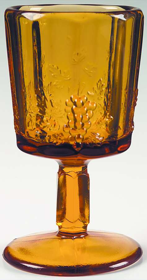 Paneled Grape Golden Sunset Water Goblet by Westmoreland-1