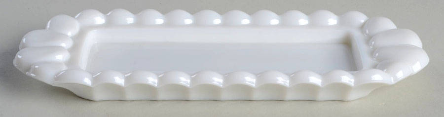 Paneled Grape Milk Glass 1/4 Pound Butter Dish, No Lid by Westmoreland-1