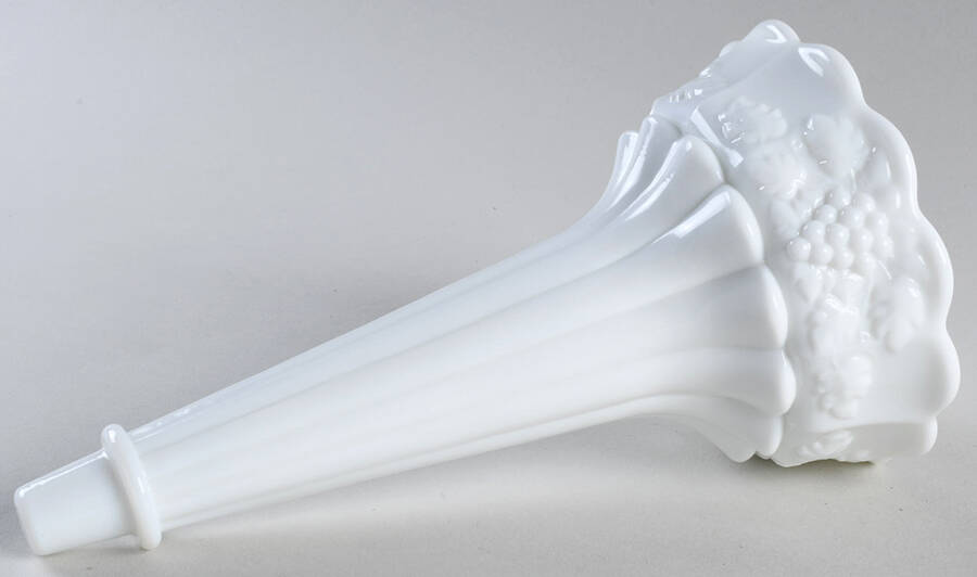 Paneled Grape Milk Glass 9" Vase-Epergne (Skirt/Peg) by Westmoreland-1