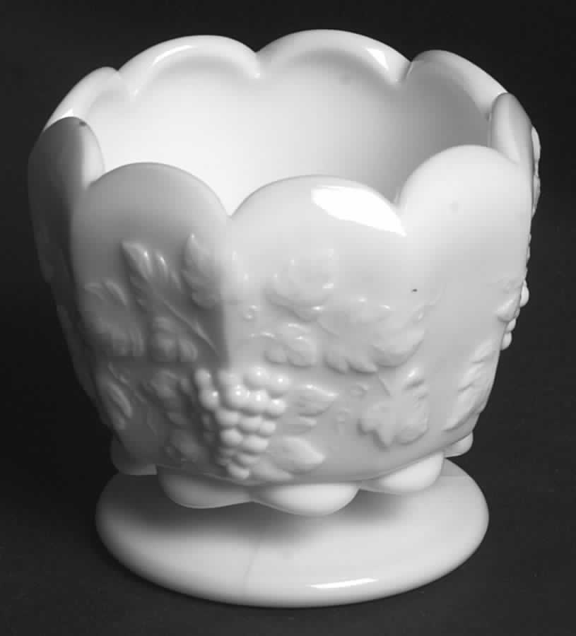 Paneled Grape Milk Glass Rose Bowl by Westmoreland-1