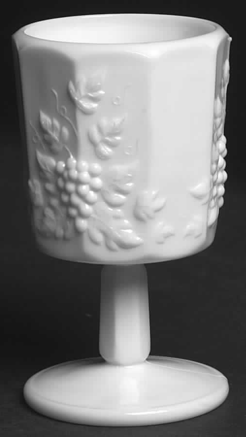 Paneled Grape Milk Glass Oversize Wine by Westmoreland-1