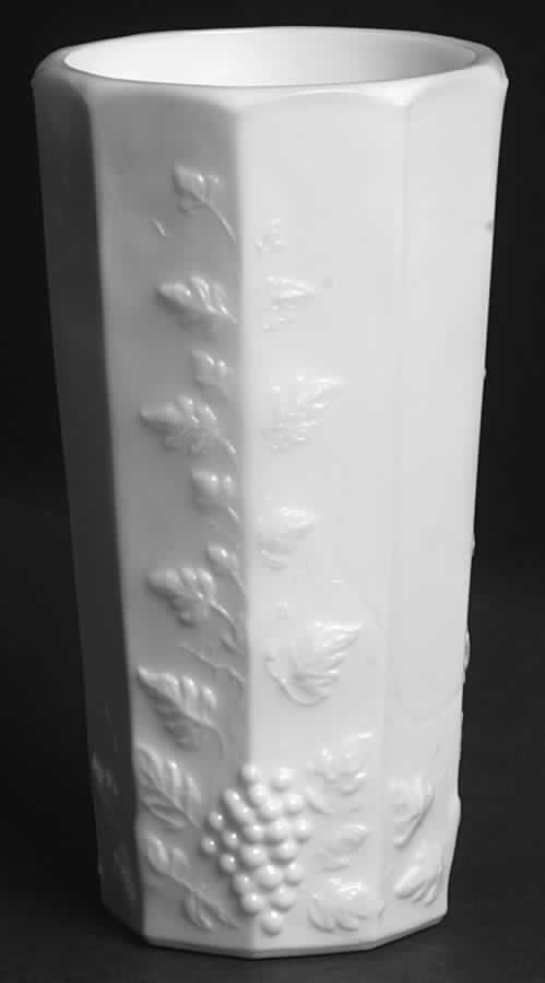 Paneled Grape Milk Glass Flat Iced Tea by Westmoreland-1