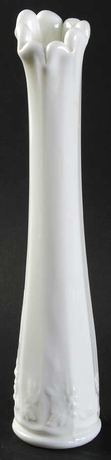 Paneled Grape Milk Glass 9" Swung Bud Vase by Westmoreland-1