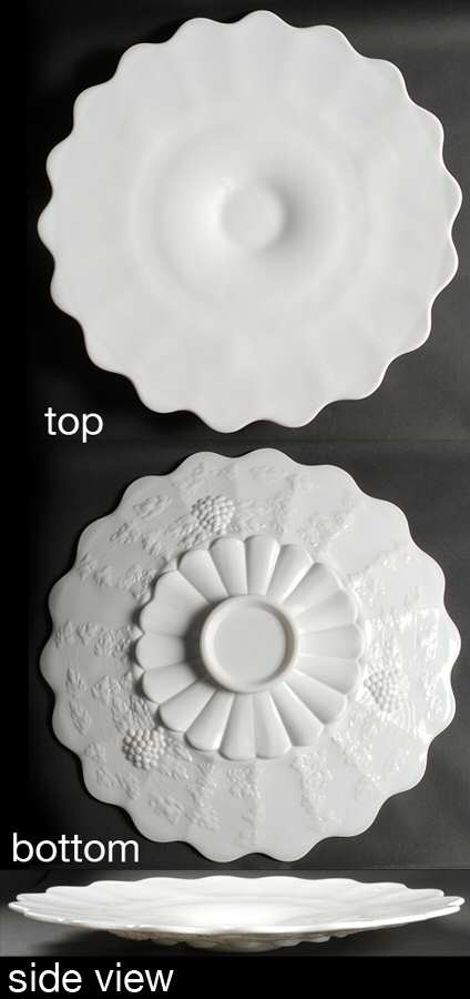 Paneled Grape Milk Glass 18" Torte Plate by Westmoreland-1