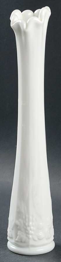 Paneled Grape Milk Glass 9" To 11" Swung Bud Vase by Westmoreland-1