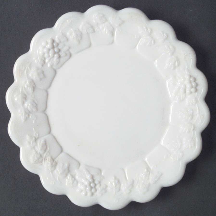 Paneled Grape Milk Glass Bread & Butter Plate by Westmoreland-1