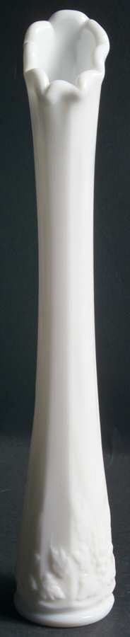 Paneled Grape Milk Glass 11" Swung Bud Vase by Westmoreland-1