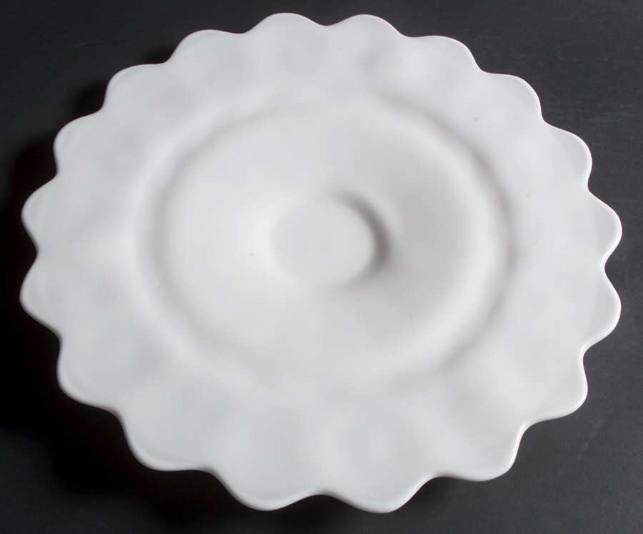 Paneled Grape Milk Glass Large Torte Plate by Westmoreland-1