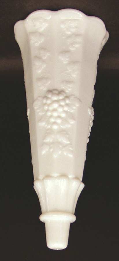 Paneled Grape Milk Glass 8" Epergne Vase by Westmoreland-1