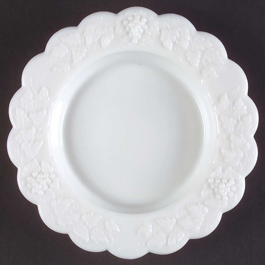Paneled Grape Milk Glass 7" Salad Plate by Westmoreland-1