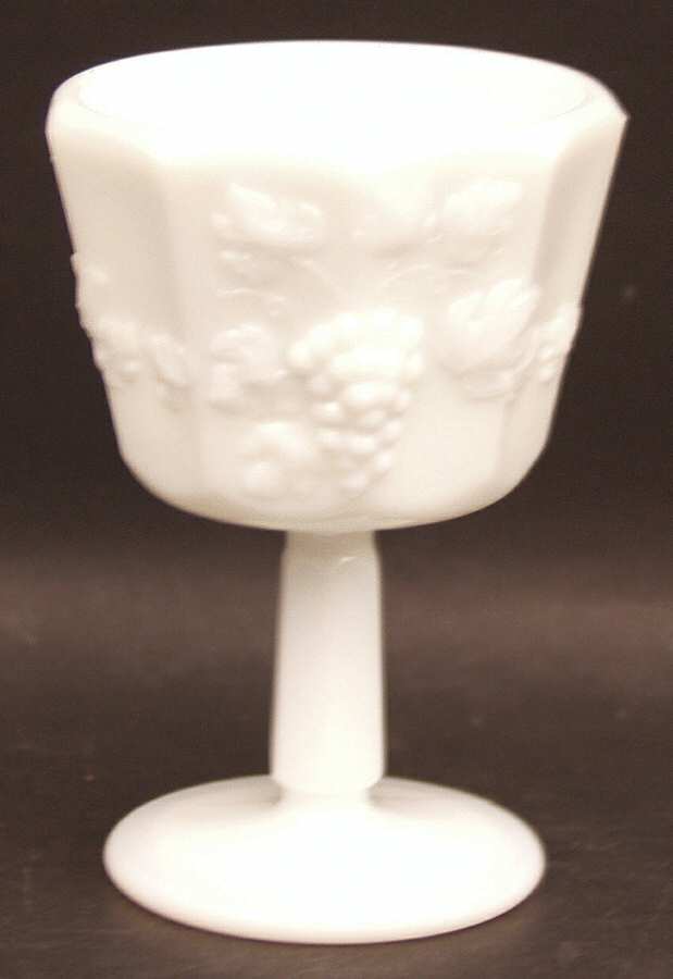 Paneled Grape Milk Glass Liquor Cocktail by Westmoreland-1