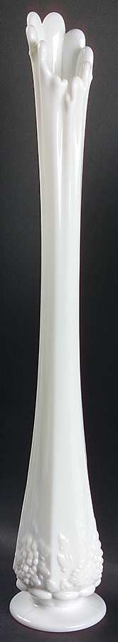 Paneled Grape Milk Glass 19" Bud Vase by Westmoreland-1