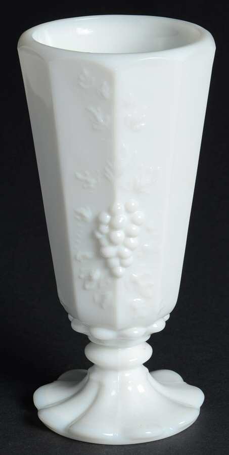 Paneled Grape Milk Glass Parfait by Westmoreland-1