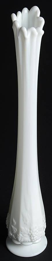 Paneled Grape Milk Glass 18" Bud Vase by Westmoreland-1