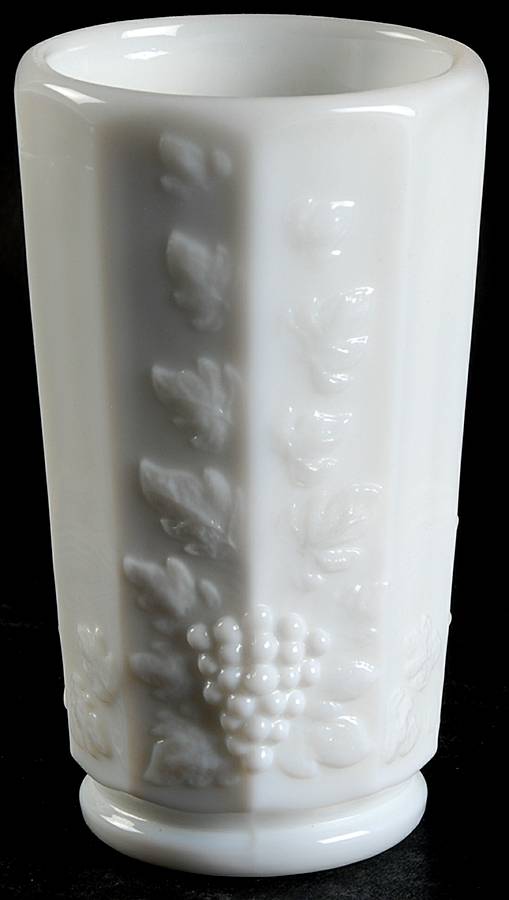 Paneled Grape Milk Glass Flat Juice Glass by Westmoreland-1