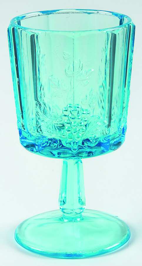 Paneled Grape Blue Water Goblet by Westmoreland-1