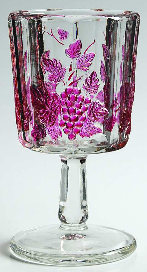 Paneled Grape Ruby Flash Water Goblet by Westmoreland-1
