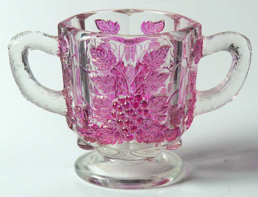 Paneled Grape Ruby Flash Individual Open Sugar by Westmoreland-1