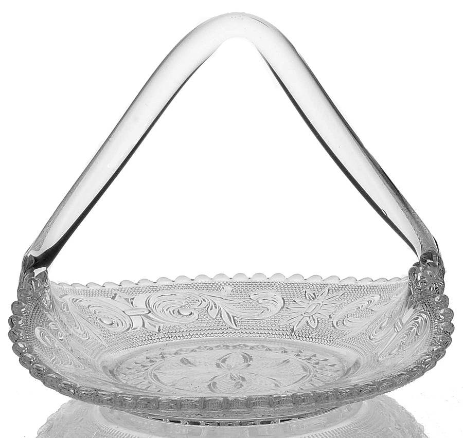 Princess Feather Clear 5" Handled Basket by Westmoreland-1