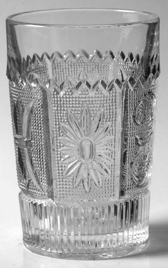 Princess Feather Clear 8 Oz Flat Tumbler by Westmoreland-1