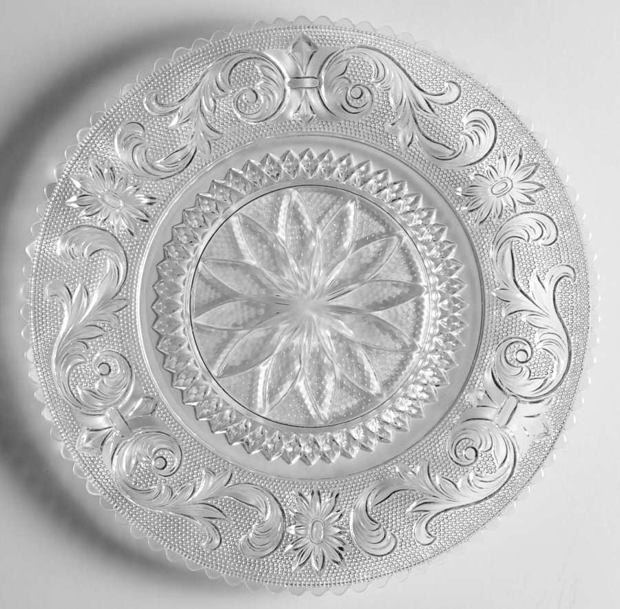 Princess Feather Clear Luncheon Plate by Westmoreland-1