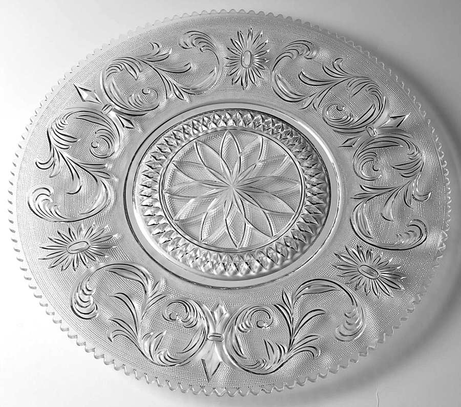 Princess Feather Clear 18" Torte Plate by Westmoreland-1