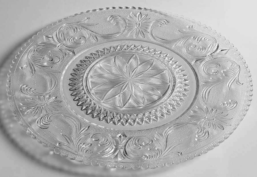 Princess Feather Clear Torte Plate by Westmoreland-1