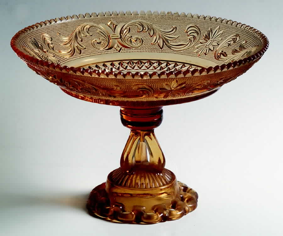 Princess Feather Amber Belled Bowl by Westmoreland-1