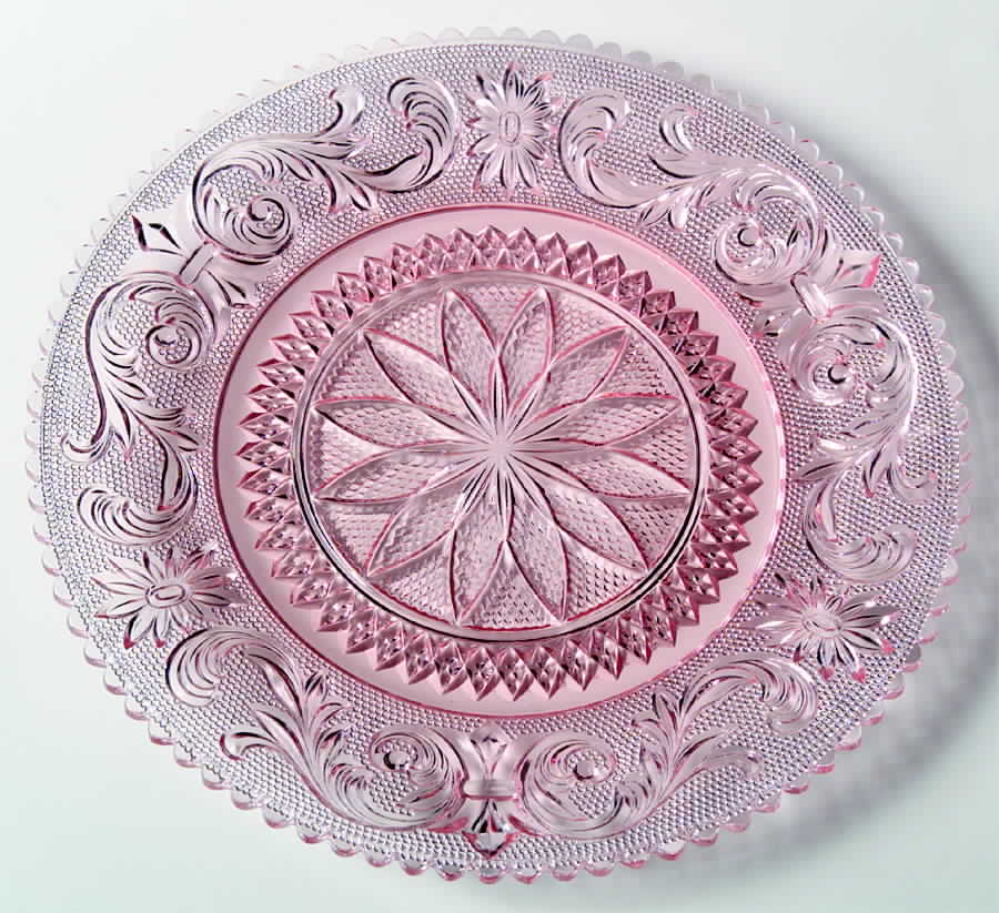 Princess Feather Pink Luncheon Plate by Westmoreland-1