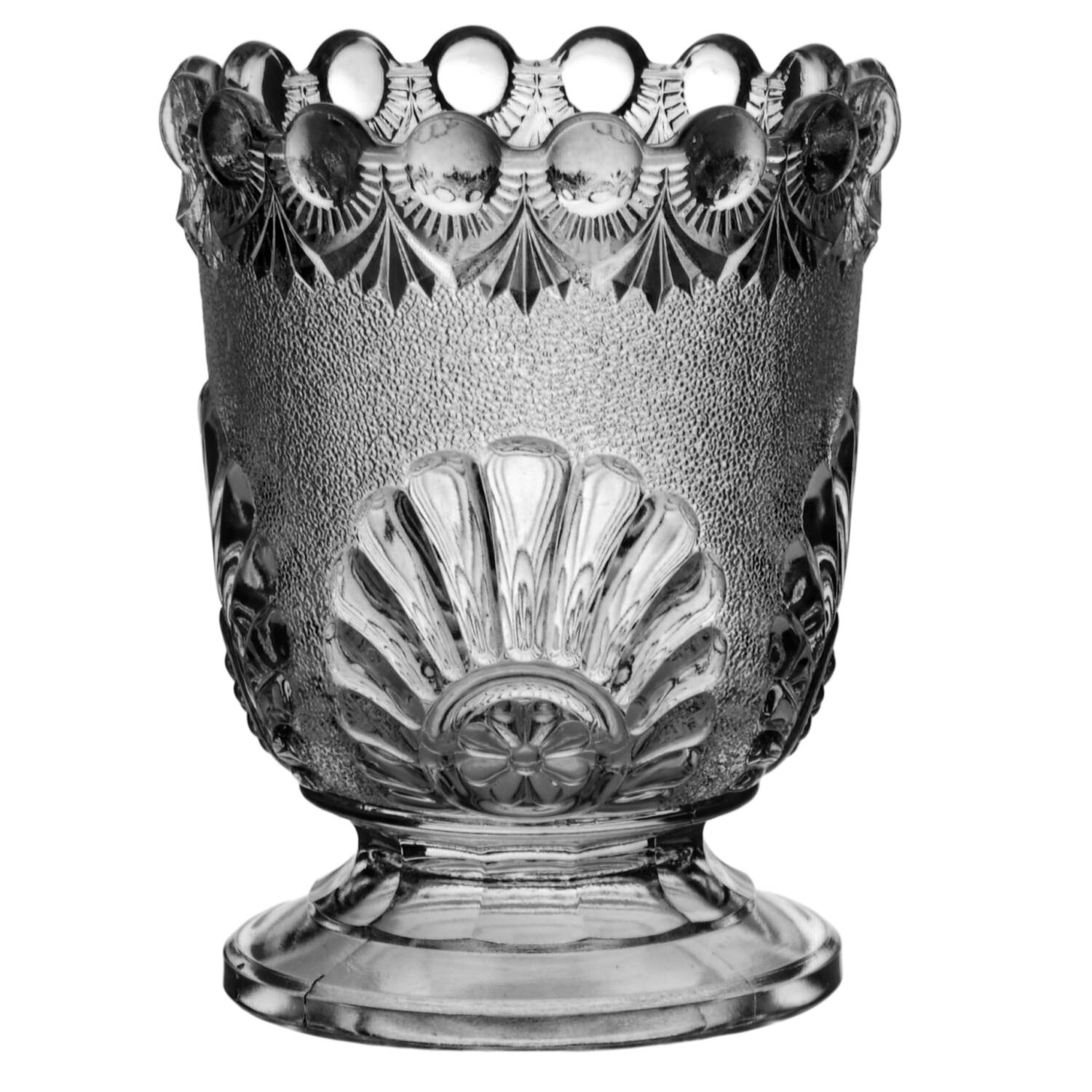 Shell and Jewel Clear Stippled Spoon Holder by Westmoreland-1