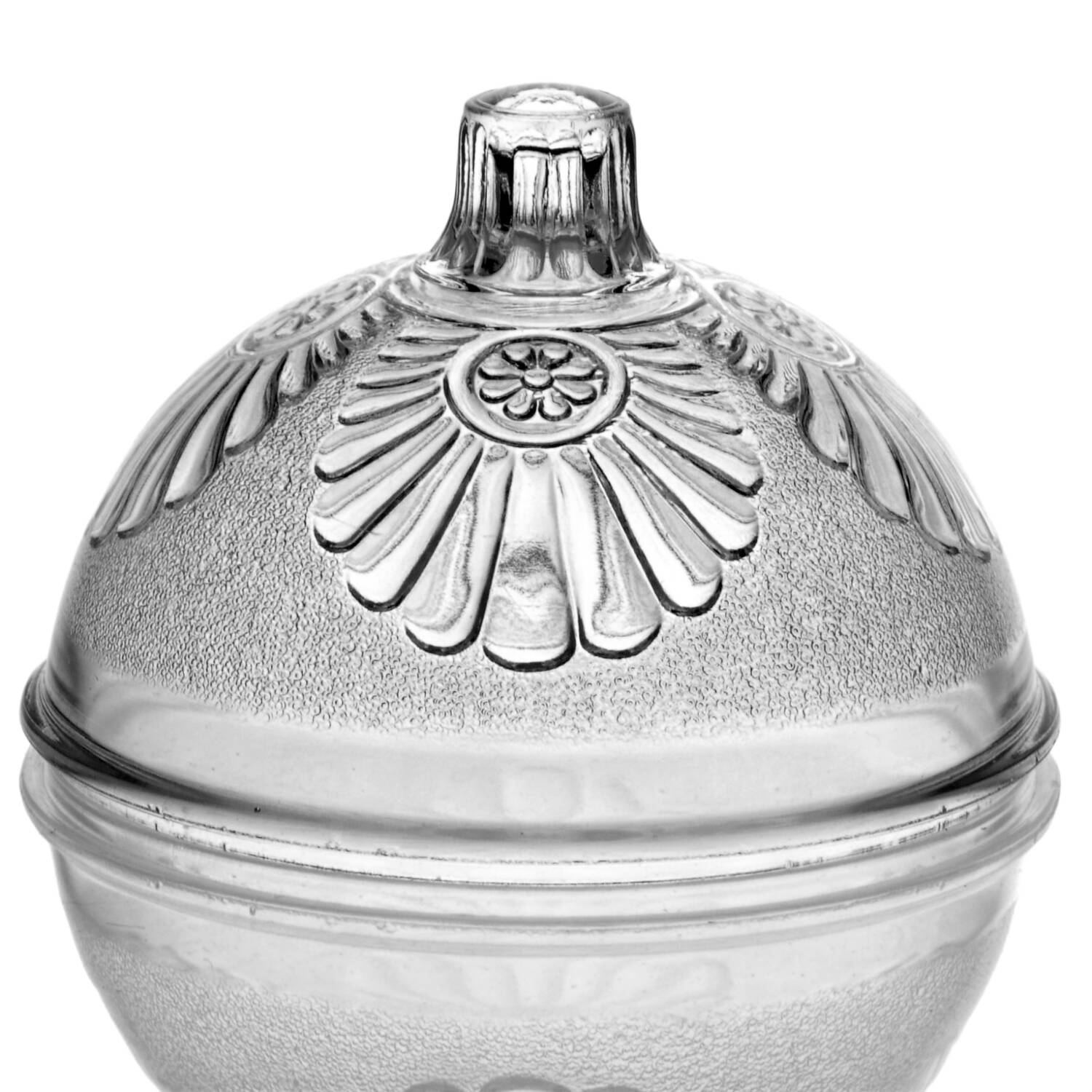 Shell and Jewel Clear Stippled Lid for Round Butter by Westmoreland-1