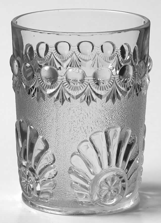 Shell and Jewel Clear Stippled 8 Oz Flat Tumbler by Westmoreland-1