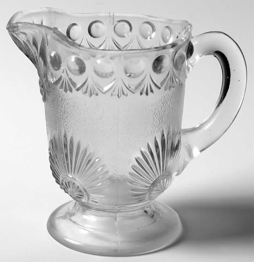 Shell and Jewel Clear Stippled Creamer by Westmoreland-1