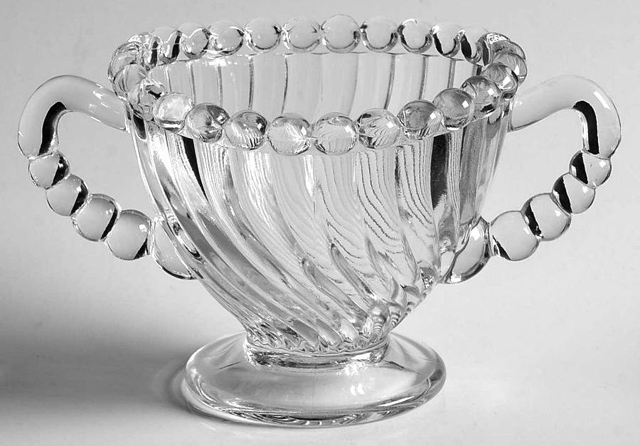 Swirl and Ball Clear Open Sugar by Westmoreland-1