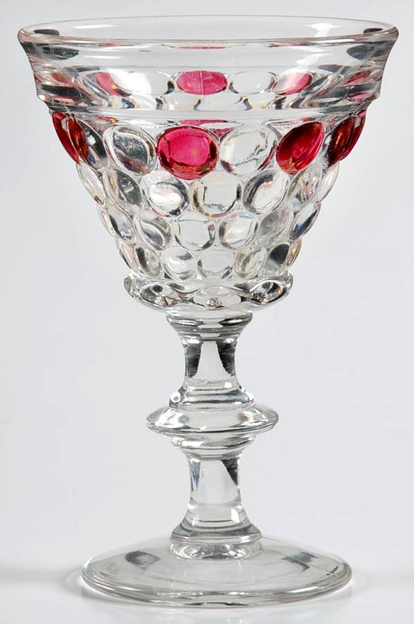 Thousand Eye Flashed Wine Glass by Westmoreland-1