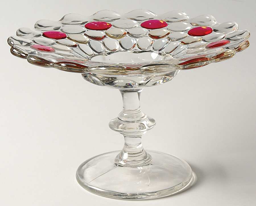Thousand Eye Flashed Round Compote (Height X Width) by Westmoreland-1