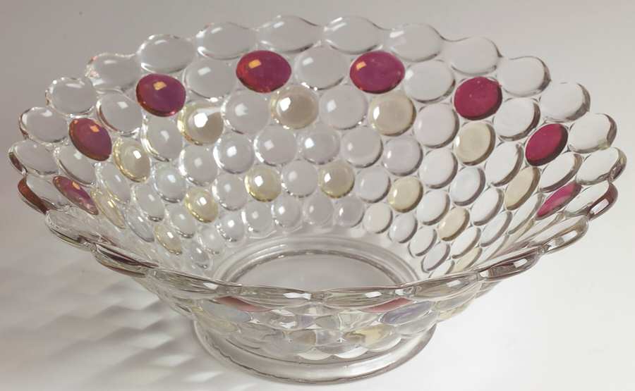 Thousand Eye Flashed 11" Flared Bowl by Westmoreland-1