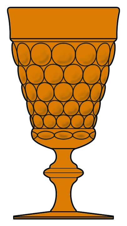 Thousand Eye Amber Water Goblet by Westmoreland-1