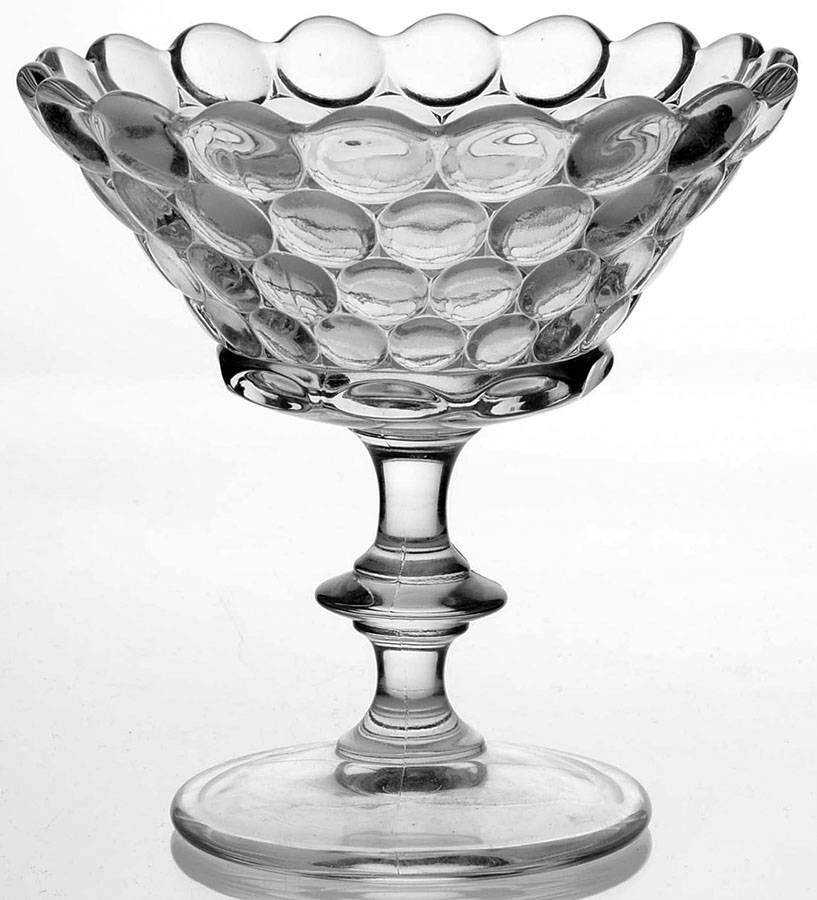 Thousand Eye Clear 5" Height Open Compote by Westmoreland-1