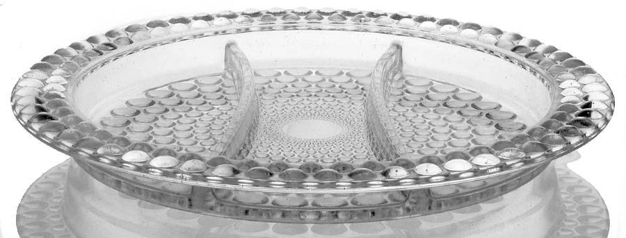 Thousand Eye Clear 11" 3 Part Round Relish by Westmoreland-1