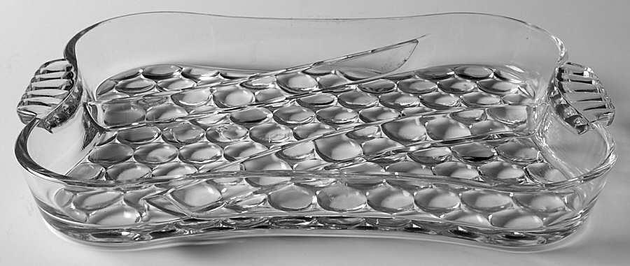 Thousand Eye Clear 11" Oblong 3 Part Relish by Westmoreland-1