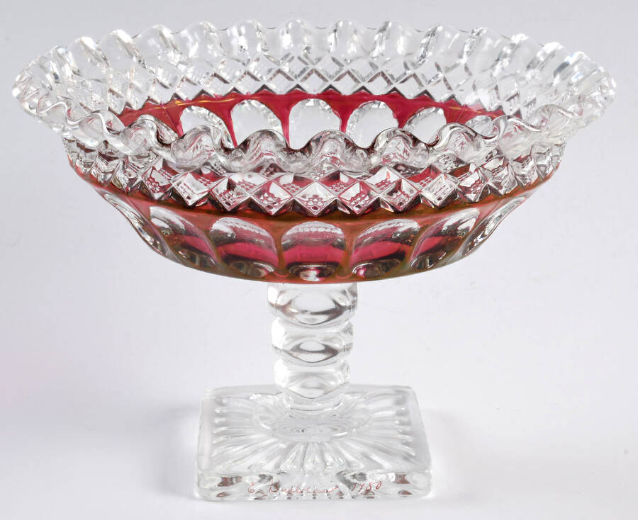 Waterford Ruby Bowl Footed Compote by Westmoreland-1