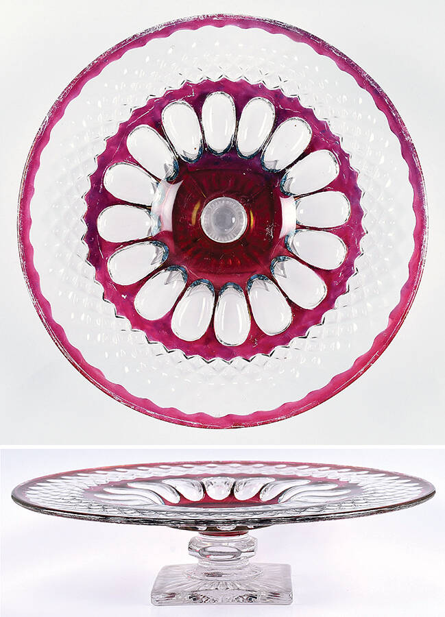 Waterford Ruby Bowl 12" Diameter Cake Stand/Pedestal by Westmoreland-1