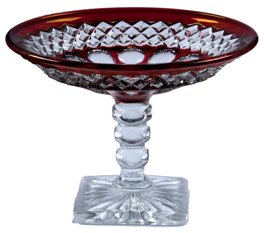 Waterford Ruby Bowl Mint Compote by Westmoreland-1