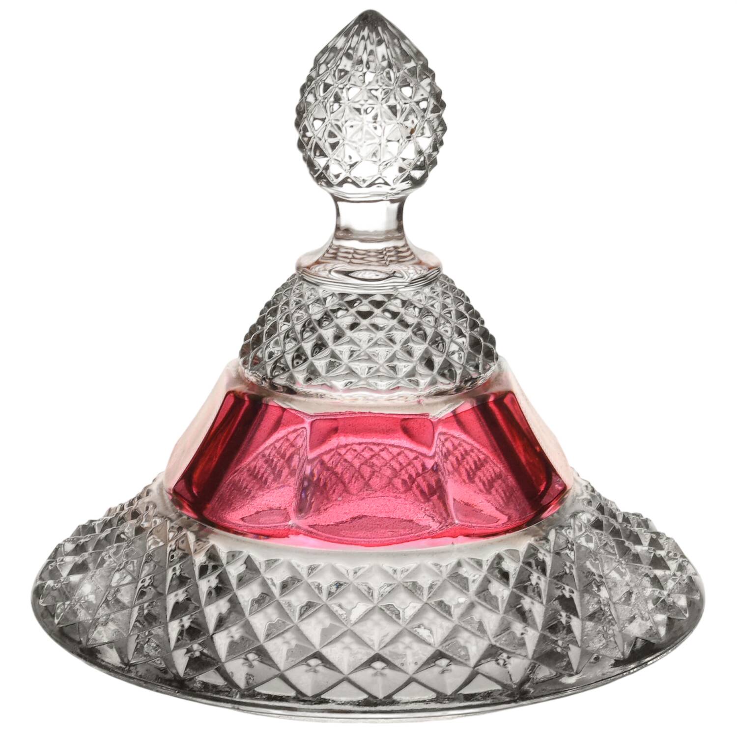 Waterford Ruby Bowl Lid for Large Candy Jar by Westmoreland-1