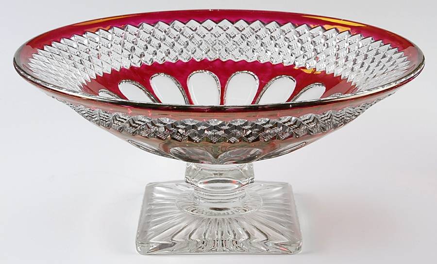 Waterford Ruby Bowl 10" Round Footed Flared Bowl by Westmoreland-1