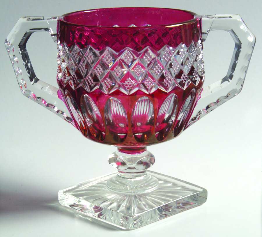 Waterford Ruby Bowl Open Sugar by Westmoreland-1