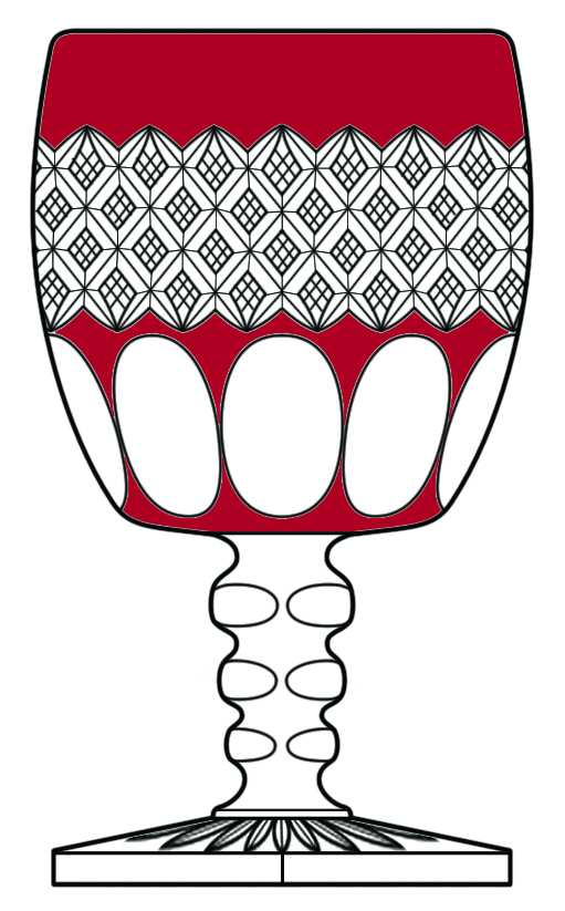 Waterford Ruby Bowl Water Goblet by Westmoreland-1
